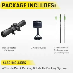 TenPoint Turbo X Crossbow Moss Green 415 FPS with 100-Yard RangeMaster Scope and ACUslide System