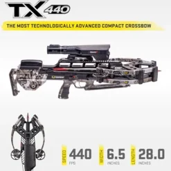 TenPoint TX 440 Oracle X Crossbow with Burris Rangefinder, ACUslide MAXX & Arrows Black