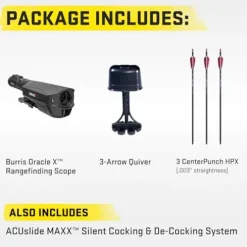 TenPoint TX 440 Oracle X Crossbow with Burris Rangefinder, ACUslide MAXX & Arrows Black