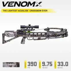 TenPoint Venom X Vektra 390 FPS ACUslide Bow with Pro-View 400 Scope & Arrows Vektra