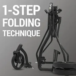 TGU Golf Push Cart – Swivel Front Wheel, 360 Rotating, 1-Step Folding, Aircraft Grade Frame, Clear Design Concept, Lightweight & Easy Handling (Black)