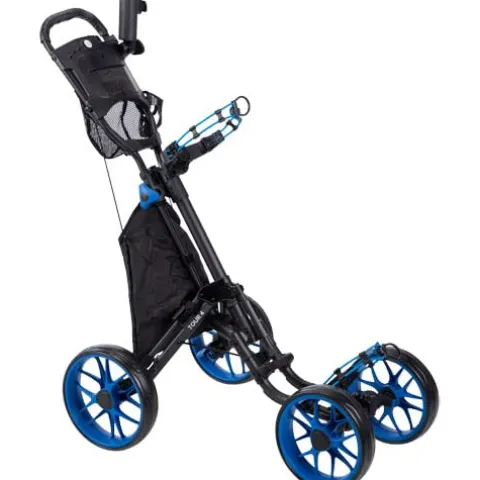 TGW Tour 4-Wheel Golf Push Cart Dark Grey/Blue