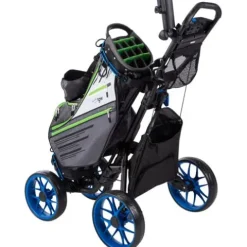 TGW Tour 4-Wheel Golf Push Cart Dark Grey/Blue