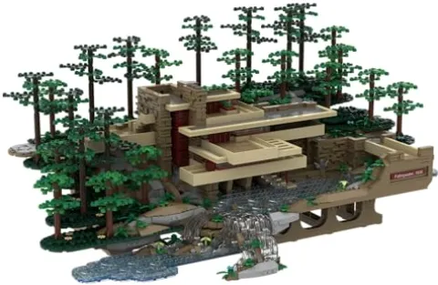 The Atom Brick Fallingwater Building Set