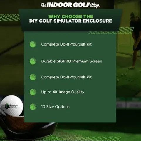 The Indoor Golf Shop DIY Golf Simulator Enclosure 9×12 – Black