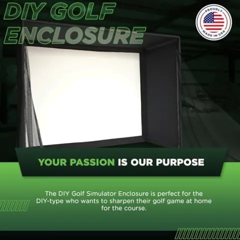 The Indoor Golf Shop DIY Golf Simulator Enclosure Black