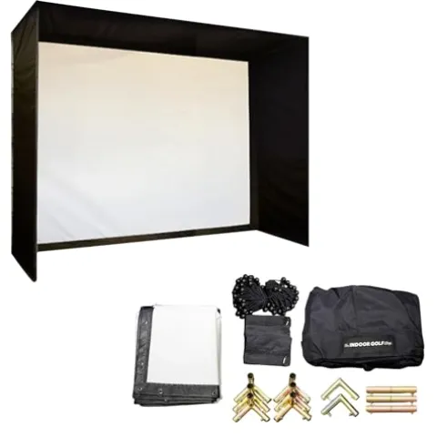 The Indoor Golf Shop DIY Golf Simulator Enclosure 7.7×13.3 Black