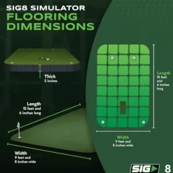The Indoor Golf Shop SIG8 Simulator Flooring Golf Mat & Putting Green