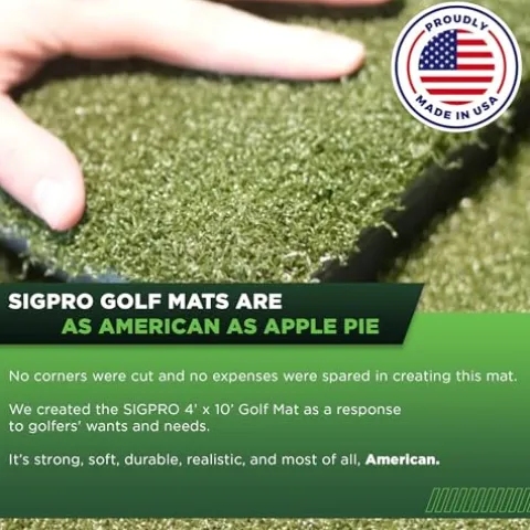 The Indoor Golf Shop SIGPRO Softy Golf Mat – 4′ x 7′ – Made in USA