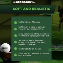 The Indoor Golf Shop SIGPRO Softy Golf Mat – 4′ x 10′ – Made in The USA