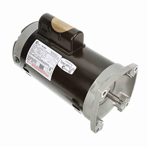 The Pool Supply Shop 2 Horsepower Square Flange Frame Dual Speed Pool Pump Motor Black