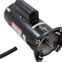 The Pool Supply Shop 2.5 HP Square Flange Threaded Shaft Horizontal Pool Pump Motor Black