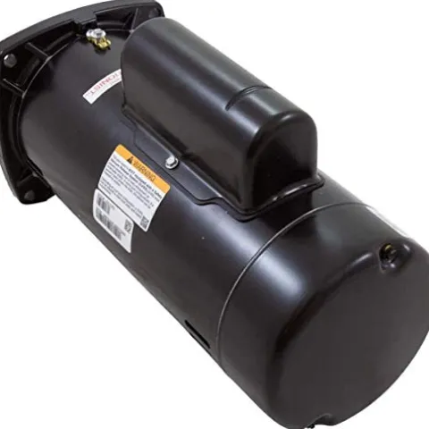 The Pool Supply Shop 2.5 HP Square Flange Threaded Shaft Horizontal Pool Pump Motor Black