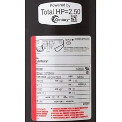 The Pool Supply Shop 2.5 HP Square Flange Threaded Shaft Horizontal Pool Pump Motor Black