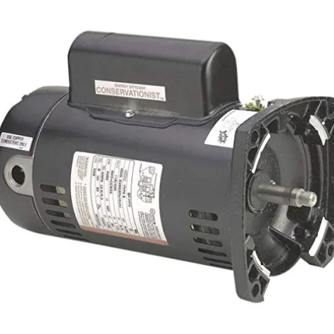 The Pool Supply Shop 1HP Square Flange Pool Pump Motor Black