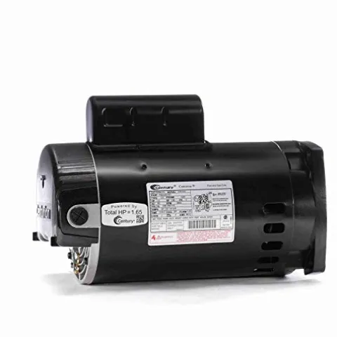 The Pool Supply Shop 1HP Threaded Shaft Pool Pump Motor 1.65 SF Black