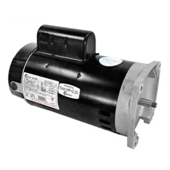 The Pool Supply Shop Square Flange Dual Speed Pool Pump Motor Black