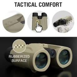 theOpticGuru ATN 10×42 Laser Ballistics Binocular with Rangefinder, Bluetooth, and Mobile App Sand