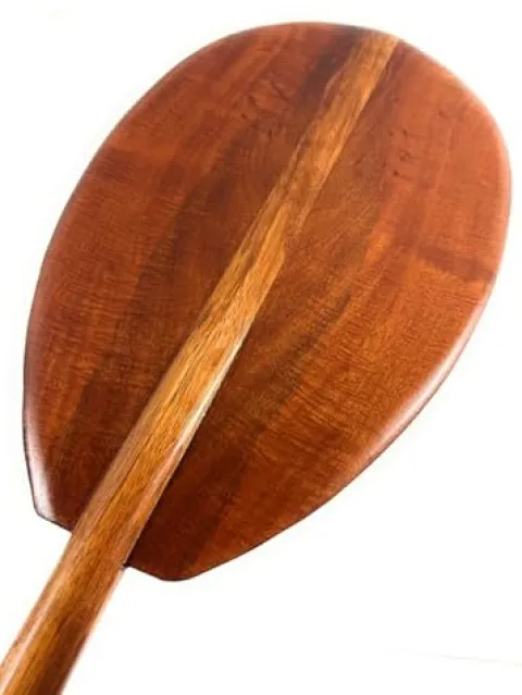 Tikimaster Deep Tone Tiger Curls Koa Outrigger Paddle 60 Inch Steersman Made in Hawaii