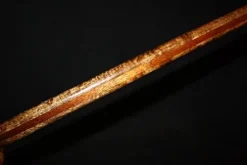 Tikimaster Exquisite Koa Paddle w/Inlay 60″ Oahu Built Steersman Outrigger Yellow