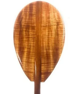 Tikimaster Exquisite Tiger Curls Koa Outrigger Paddle 50 Inch T-Handle Made in Hawaii