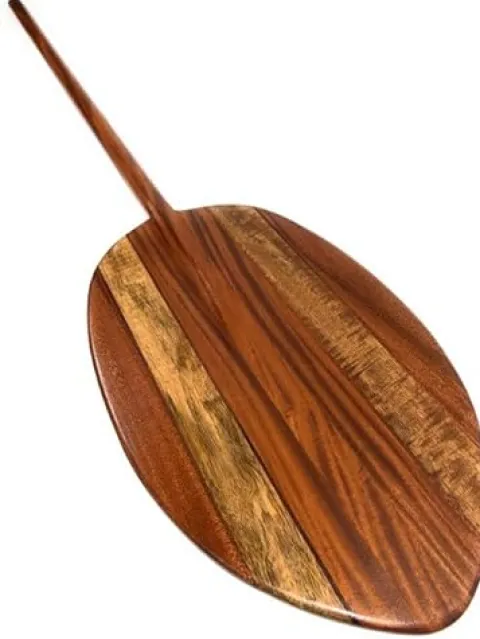Tikimaster Hokulea Koa Canoe Paddle 60″ with Mango Inlays