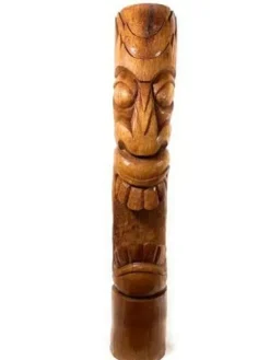 Tikimaster Lucky Tiki Statue 60 in Royal Palm Natural Outdoor Pool Decor
