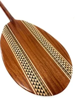 Tikimaster Outrigger Koa Canoe Paddle 60 Inch with Etching