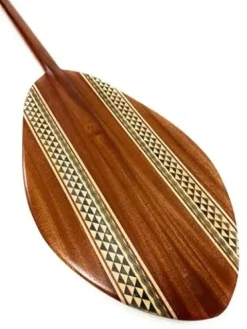 Tikimaster Tear Drop Outrigger Koa Canoe Paddle 60 Inch