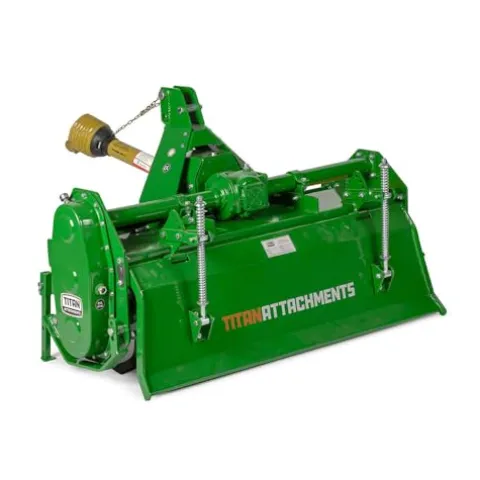 Titan Attachments 48″ Rotary Tiller Attachment for Cat 1 Tractors Green