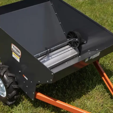 Titan Attachments Compact Manure Spreader 8.7 Cu. FT Tow-Behind ATV/UTV