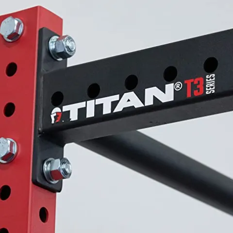 Titan Attachments T-3 Series Red Short Power Rack 36in Depth 1,100 LB Capacity