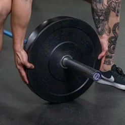 Titan Fitness 20 KG 28.5MM TITAN Series Olympic Barbell, USA Made Multipurpose Bar, Blue Cerakote