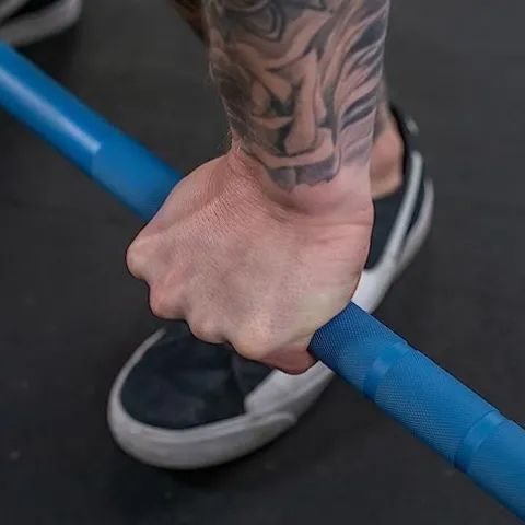 Titan Fitness 20 KG 28.5MM TITAN Series Olympic Barbell, USA Made Multipurpose Bar, Blue Cerakote