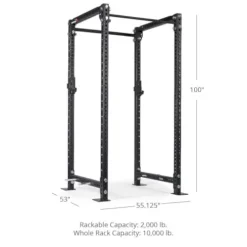 Titan Fitness Bolt-Down Power Rack 42″ Depth 2000 LB Cage Black