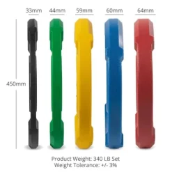 Titan Fitness EZ-Grip Urethane Olympic Weight Plates 340 LB Set