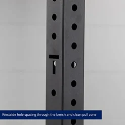 Titan Fitness Flat Foot Power Rack X-3 Series 82-in. H 30-in. D with 4 Weight Plate Holders Black