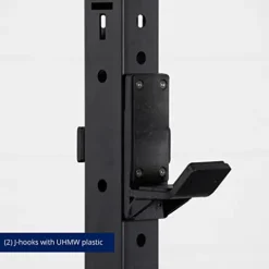 Titan Fitness Flat Foot Power Rack X-3 Series 82-in. H 30-in. D with 4 Weight Plate Holders Black