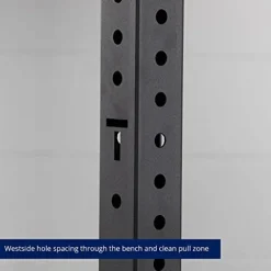 Titan Fitness Flat Foot Power Rack X-3 Series 91-in. 30-in. with 4 Weight Plate Holders Black