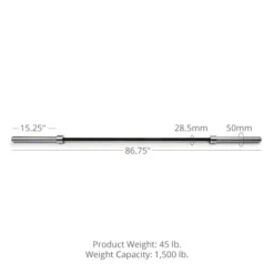 Titan Fitness Olympic Power Barbell Black