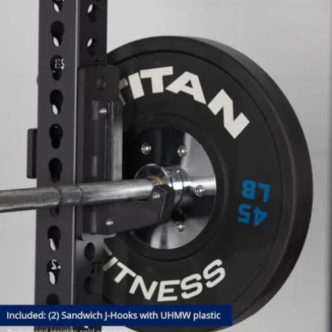 Titan Fitness Power Rack 100″ Black Bolt-Down 42″ Depth 2000 LB Cage