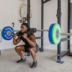 Titan Fitness Rackable Safety Squat Olympic Bar 1,500 LB Shoulder and Arm Pads Balanced Camber Design