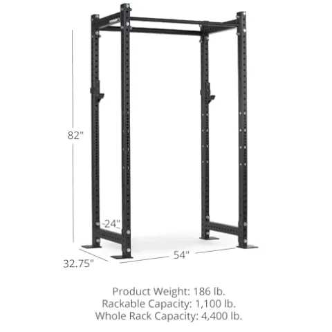 Titan Fitness T-3 Series Black Short Power Rack 24in Depth 1,100 LB Capacity