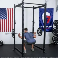 Titan Fitness T-3 Series Black Short Power Rack 36in Depth 1,100 LB Capacity