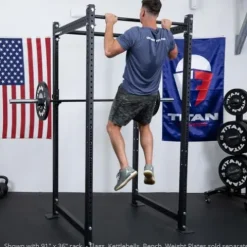 Titan Fitness T-3 Series Black Short Power Rack 36in Depth 1,100 LB Capacity