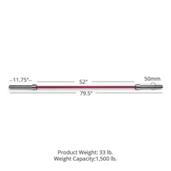 Titan Fitness Women’s Pink Cerakote 15 KG 25MM Titan Series Barbell – USA Made, 1,500 LB Capacity