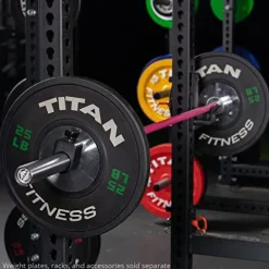 Titan Fitness Women’s Pink Cerakote 15 KG 25MM Titan Series Barbell – USA Made, 1,500 LB Capacity