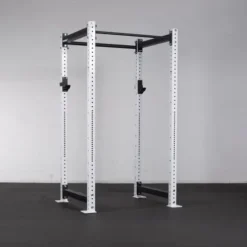 Titan Fitness X-3 Series 90″ White Bolt-Down Power Rack 36″ Depth