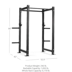 Titan Fitness X-3 Series Short Bolt-Down Power Rack Black