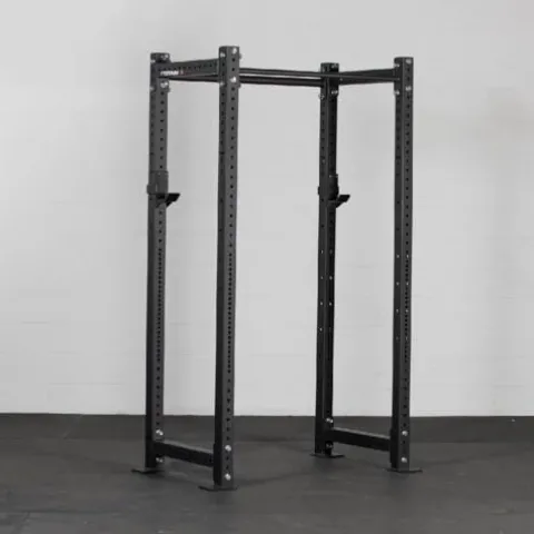 Titan Fitness X-3 Series Tall Bolt-Down Power Rack with Weight Holders 24-in Depth Black